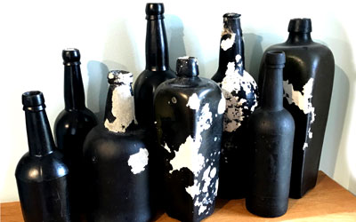 West Indies: Treasure Trove of Black Glass Bottles