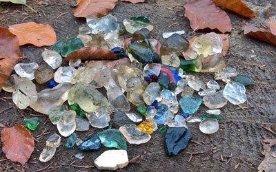 Beach glass in the forest?