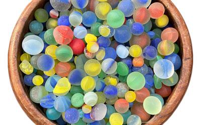 Beach-Found Toys and Sea Marbles