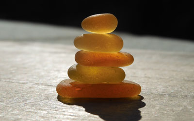 Amber Sea Glass