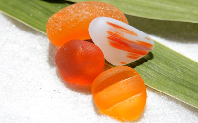 Orange Sea Glass