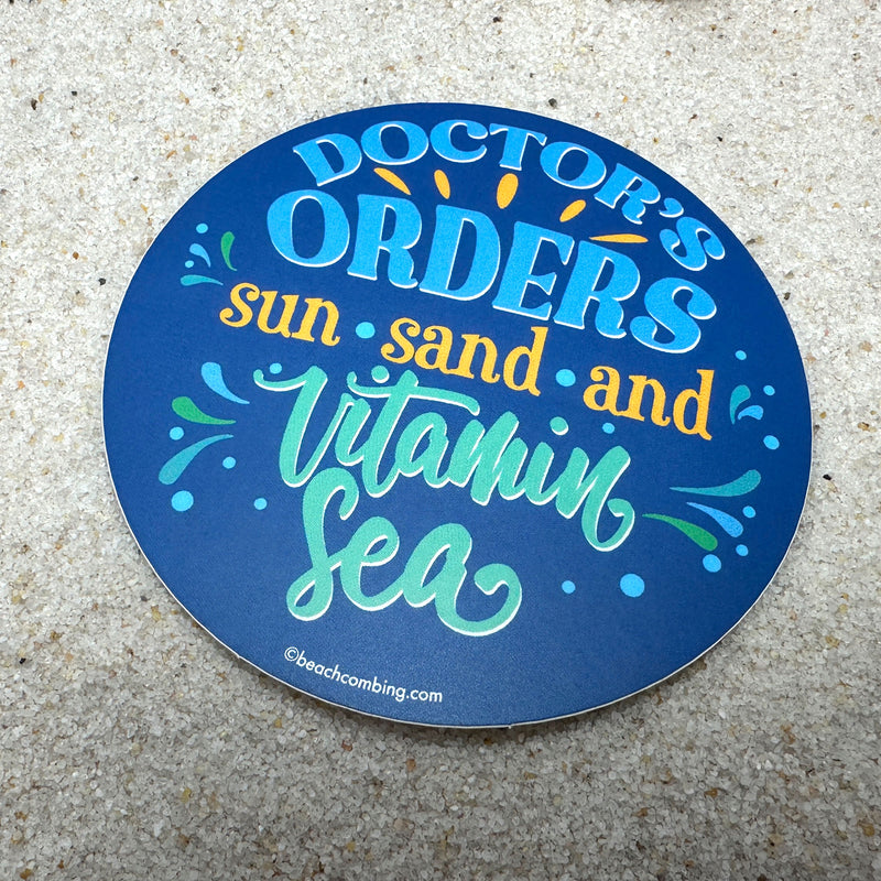 Doctor's Orders: Vitamin Sea Round Sticker
