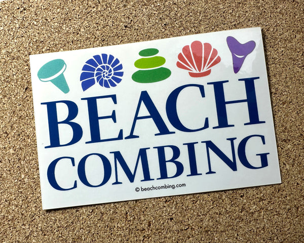 Beachcombing Icons Laptop, Flask, or Bumper Sticker – Beachcombing Magazine