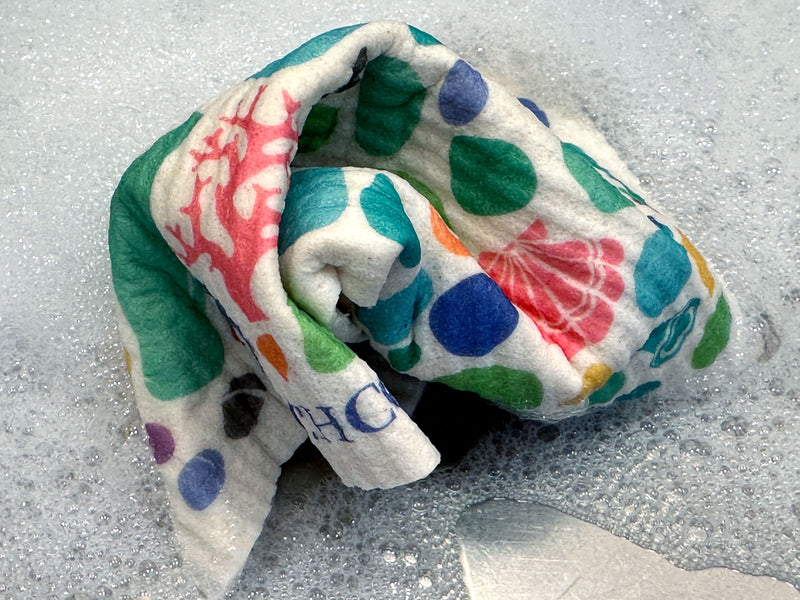 Beachcombing Dishcloth - Sustainable, Washable, Reusable Sponge Towel