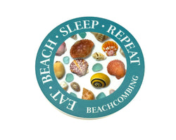 Eat - Beach - Sleep - Repeat Round Sticker