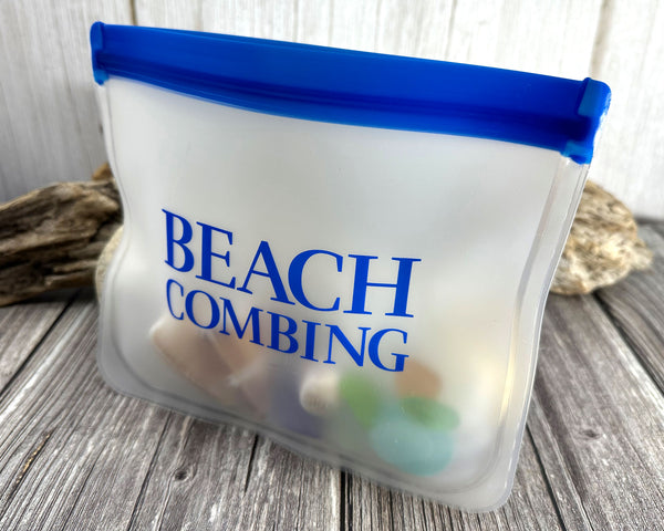 Beachcombing Reusable Flat Zip Pouch