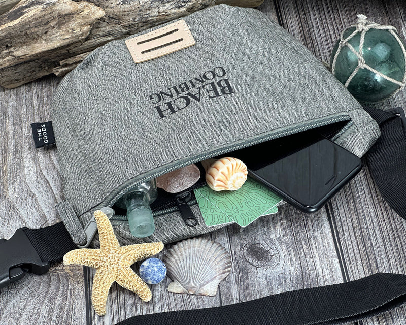 Beachcombing Recycled Fanny Pack - Waist, Hip, or Crossbody Booty Bag