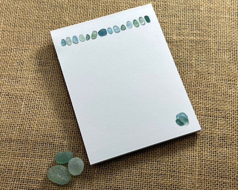 Aqua Sea Glass Note Pad
