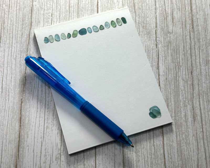 Aqua Sea Glass Note Pad