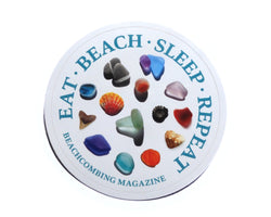 Eat - Beach - Sleep - Repeat Round Laptop or Bumper Sticker