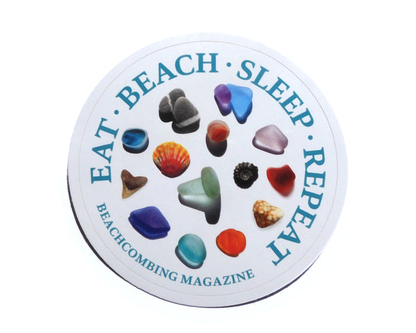 Eat - Beach - Sleep - Repeat Round Laptop or Bumper Sticker