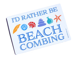 I'd Rather Be Beachcombing Icons Rectangle Magnet