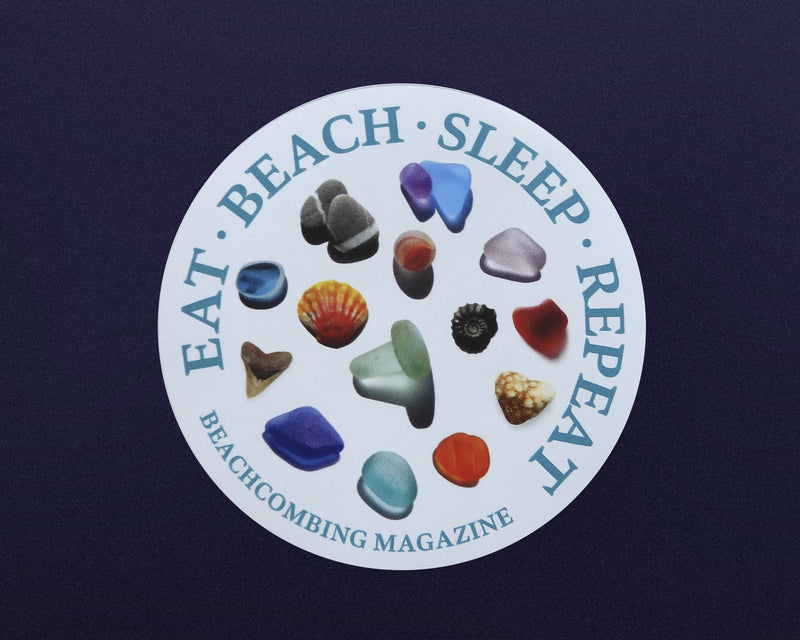 Eat - Beach - Sleep - Repeat Round Laptop or Bumper Sticker