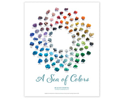 A Sea of Colors Poster - Sea Glass Color Chart