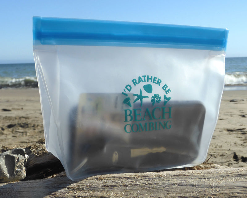 I’d Rather Be Beachcombing Reusable Zip Pouch